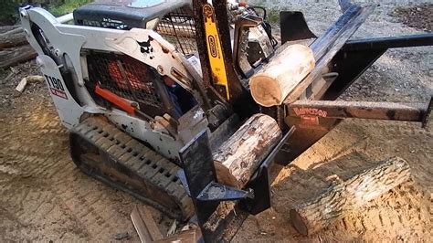 log splitter attachment skid steer|log screw splitter bobcat attachment.